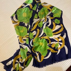 Long vintage silk scarf